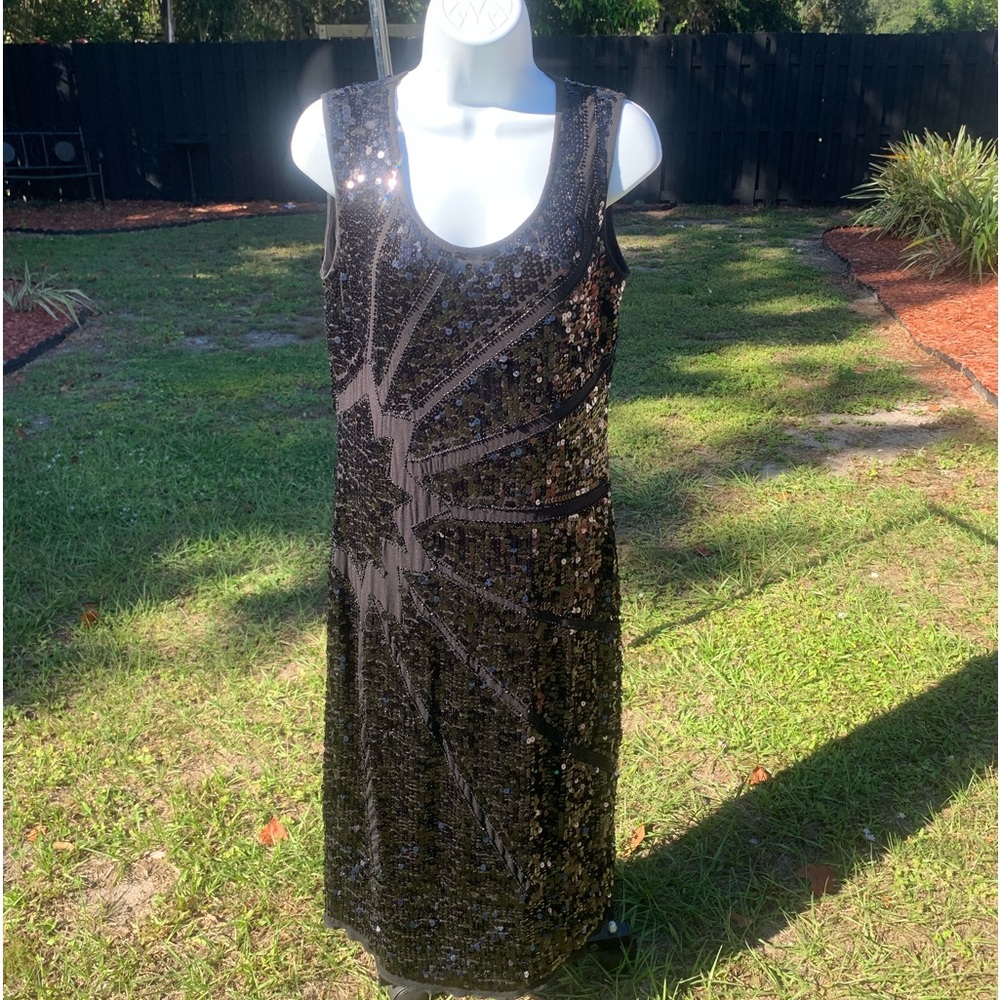 Black sequin dress